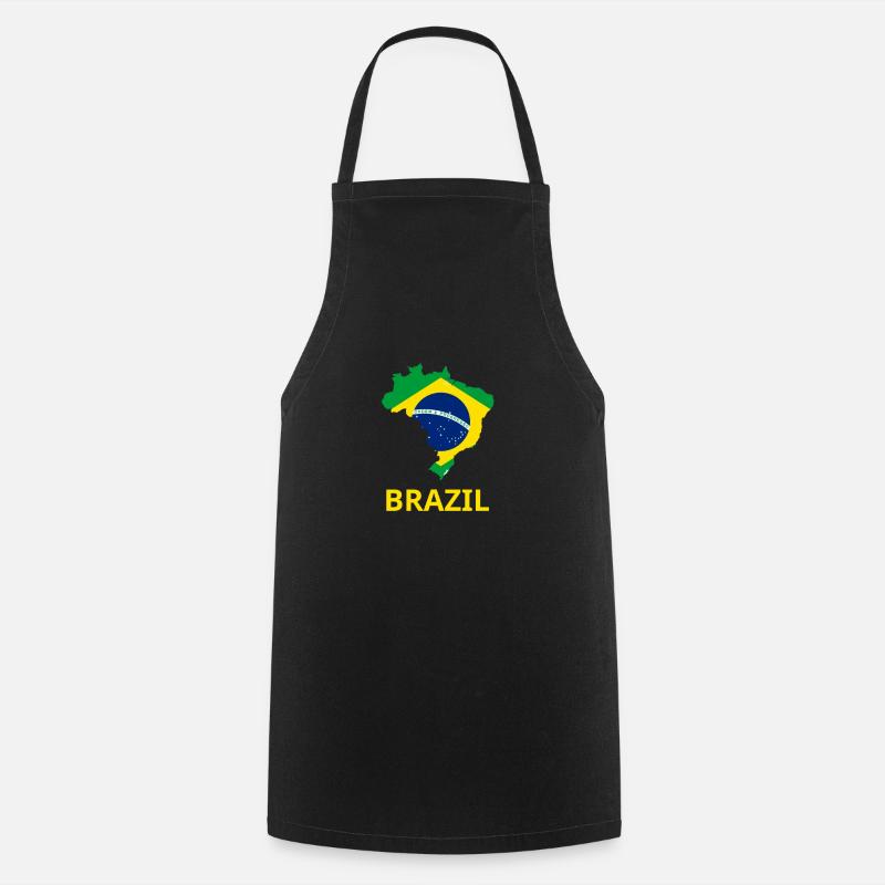 brazil - Cooking Apron - black