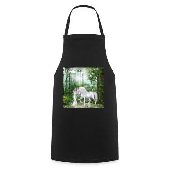 Wundervolle Fee mit Einhorn - Kochschürze - Schwarz - Vorne - AI Model Male 185 dark (185cm)