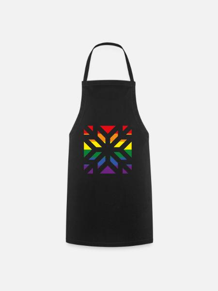 Star Rainbow - Cooking Apron - black