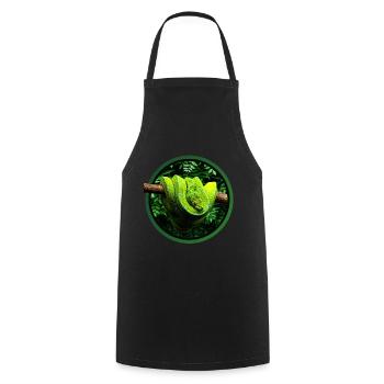 Ventilateur Chondro de gardien de reptiles Python Green Tree - Tablier de cuisine - noir - Devant - AI Model Male 185 dark (185cm)