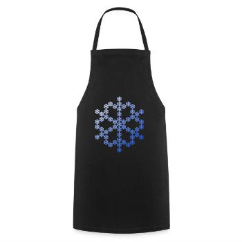 Snowflake from Snowflake Snowflakes - Cooking Apron - black - Front - AI Model Male 185 dark (185cm)