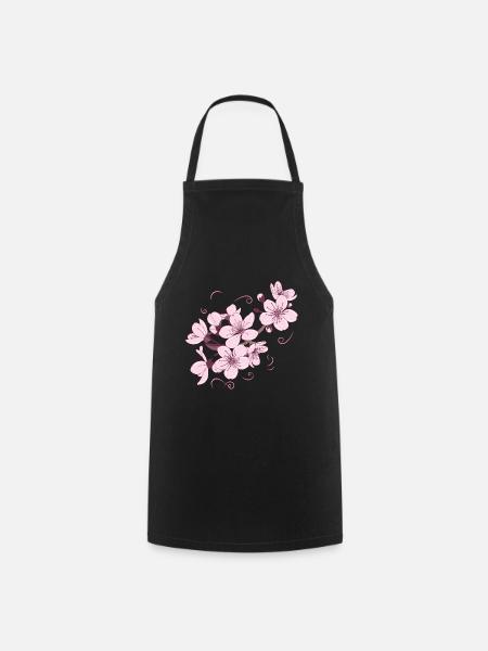 Fleur japonais cadeau cool - Tablier de cuisine - noir