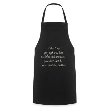 Lieber Papa lustiger Spruch hübsche Tochter Vater - Kochschürze - Schwarz - Vorne - AI Model Male 185 dark (185cm)