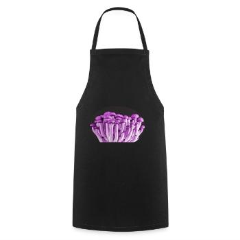 Purple Mushrooms - Cooking Apron - black - Front - AI Model Male 185 dark (185cm)