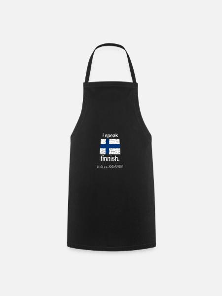 Super finnois langue finlandais rigolo amusement - Tablier de cuisine - noir