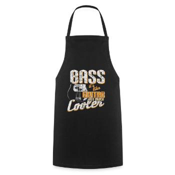 Bass Musik Geschenk - Kochschürze - Schwarz - Vorne - AI Model Male 185 dark (185cm)