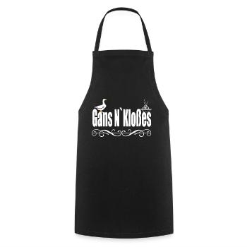 Goose and dumpling, chef kitchen humor shirt gift - Cooking Apron - black - Front - AI Model Male 185 dark (185cm)