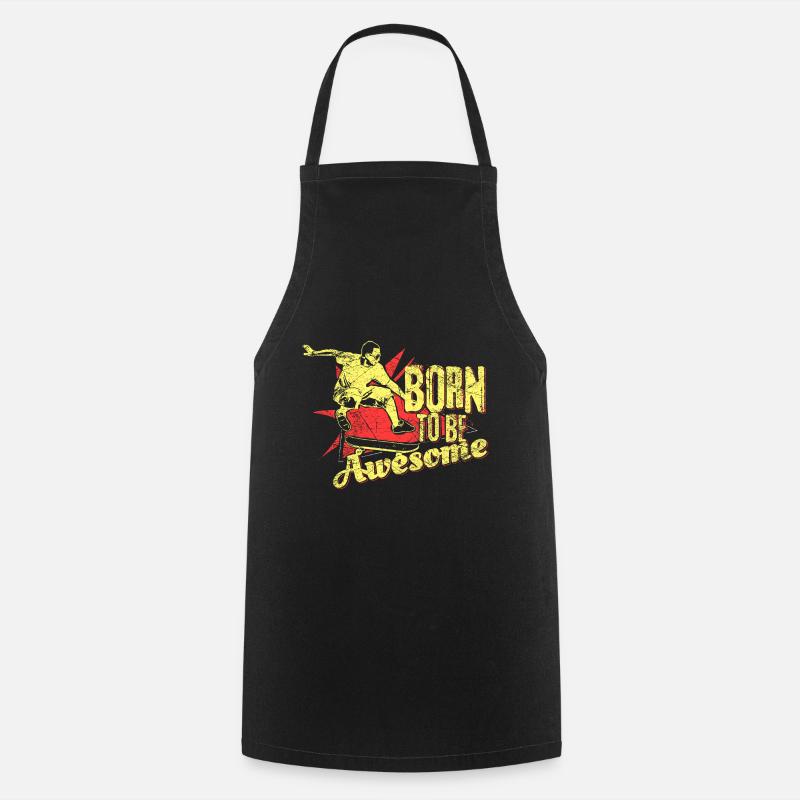 skateboard - Cooking Apron - black
