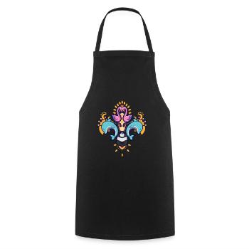 Mardi gras carnaval symbole de décoration cadeau - Tablier de cuisine - noir - Devant - AI Model Male 185 dark (185cm)
