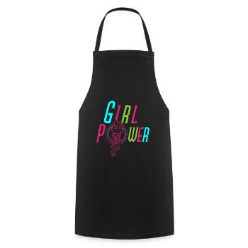 Girl Women Power Power Strength Venus Gift - Cooking Apron - black - Front - AI Model Male 185 dark (185cm)