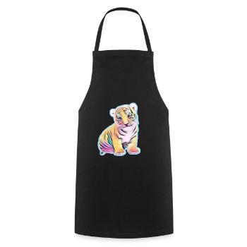 Tiger - Tablier de cuisine - noir - Devant - AI Model Male 185 dark (185cm)