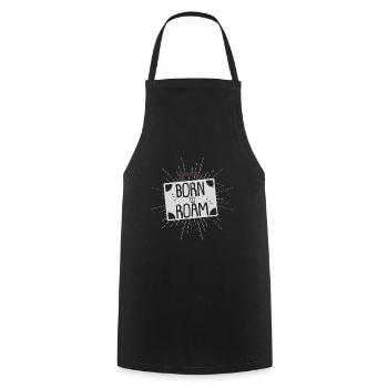 Né à Voyage Vacances Valise Cadeau Cooles - Tablier de cuisine - noir - Devant - AI Model Male 185 dark (185cm)