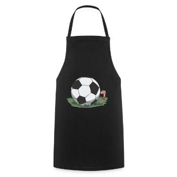 Idée cadeau football - Tablier de cuisine - noir - Devant - AI Model Male 185 dark (185cm)