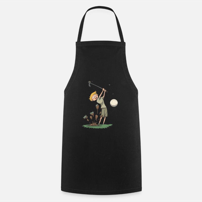 Golf Golfschwung Schlag Geschenk Idee - Kochschürze - Schwarz