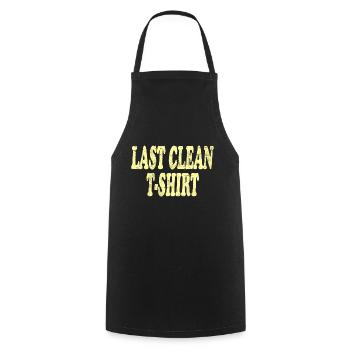 Want to express you loves being Clean? "Last - Cooking Apron - black - Front - AI Model Male 185 dark (185cm)
