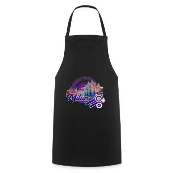 Milan J - Cooking Apron - black - Front - AI Model Male 185 dark (185cm)