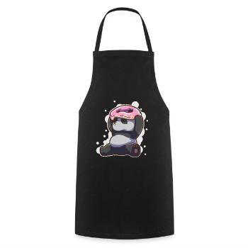 Donut Donut Tête de Panda Bear mettant sur drôle - Tablier de cuisine - noir - Devant - AI Model Male 185 dark (185cm)