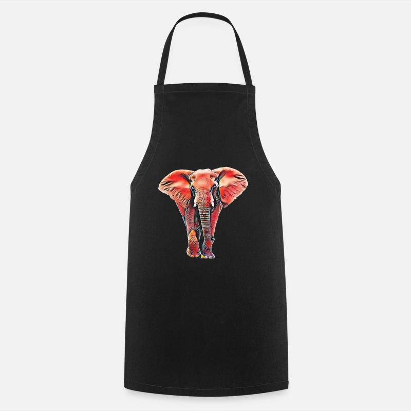 Éléphant - Tablier de cuisine - noir