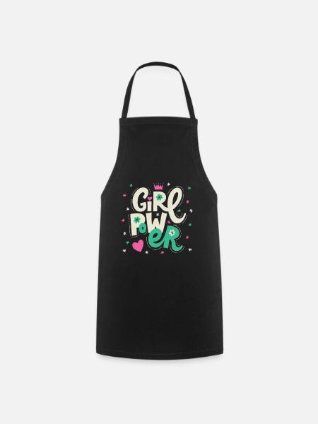 Girl Power - Kochschürze - Schwarz