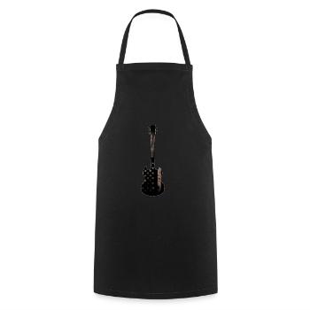 Guitar guitarist hard rock metal band rock n roll - Cooking Apron - black - Front - AI Model Male 185 dark (185cm)