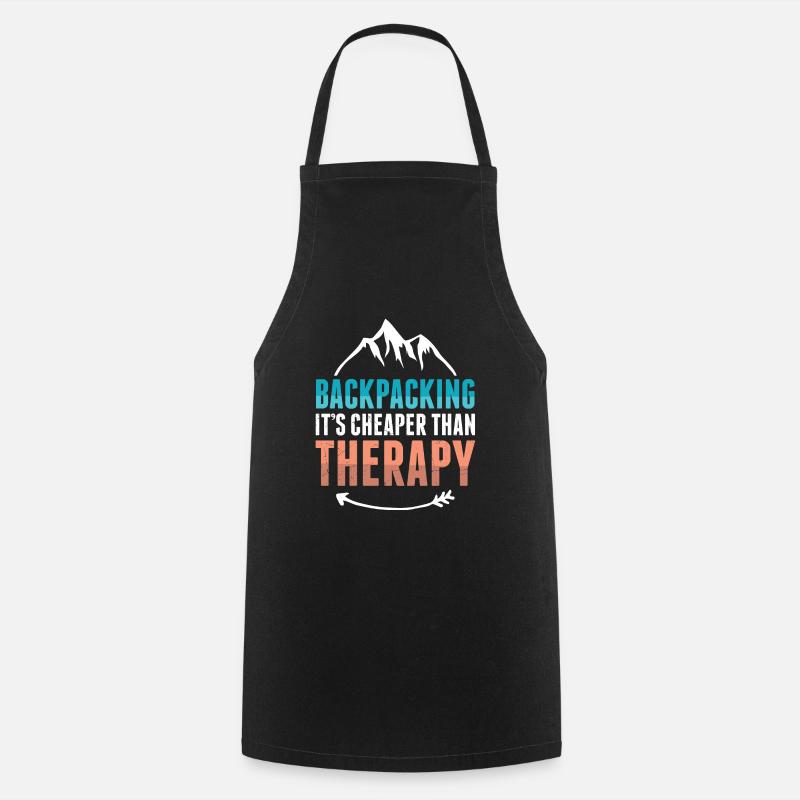 Backpacker thérapie - Tablier de cuisine - noir