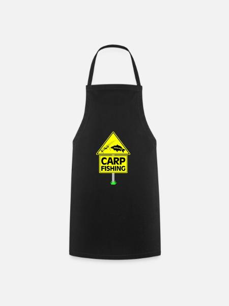 Pêche à la carpe appâts cadeaux de carpe poisson pêcheur - Tablier de cuisine - noir
