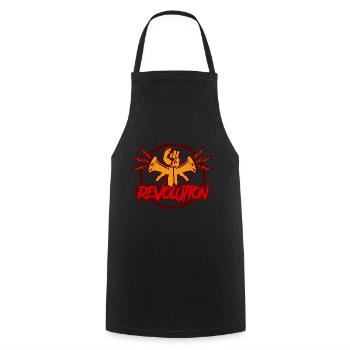 revolution - Cooking Apron - black - Front - AI Model Male 185 dark (185cm)