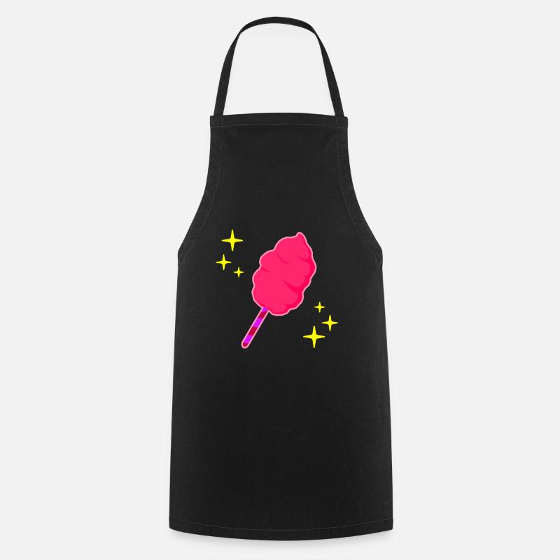 Barbe à papa, rose - Tablier de cuisine - noir