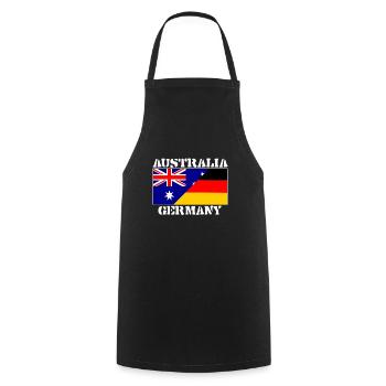 Australia Deutschland,Germany friendship,Flagge - Kochschürze - Schwarz - Vorne - AI Model Male 185 dark (185cm)