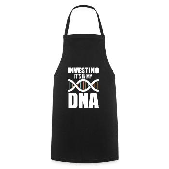 Investieren Kapital Cash ist in meiner DNA - Kochschürze - Schwarz - Vorne - AI Model Male 185 dark (185cm)