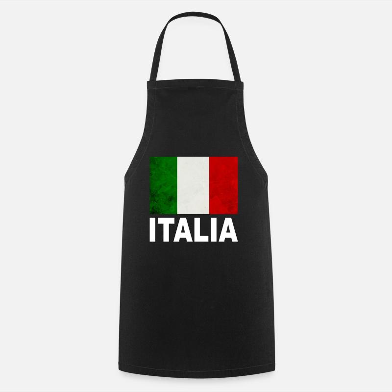 Italian flag - Cooking Apron - black