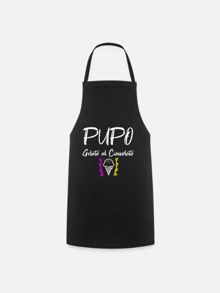 PUPO Cantante Gelato Italy Gift Funny - Cooking Apron - black