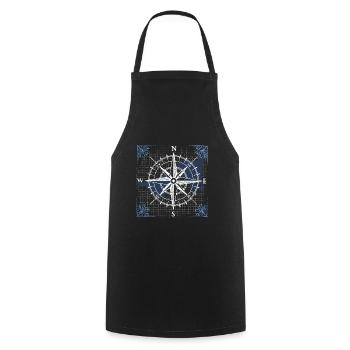 Compass Navigation Sample Gift Gift Idea - Cooking Apron - black - Front - AI Model Male 185 dark (185cm)