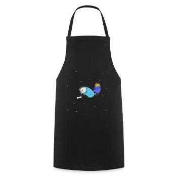 Dog and cat as astronaut in the universe - Cooking Apron - black - Front - AI Model Male 185 dark (185cm)