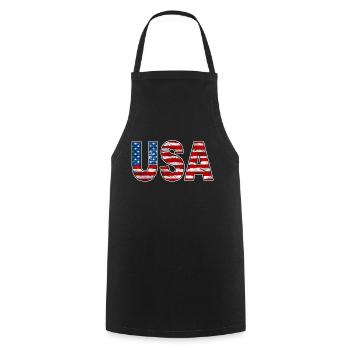 USA - Tablier de cuisine - noir - Devant - AI Model Male 185 dark (185cm)