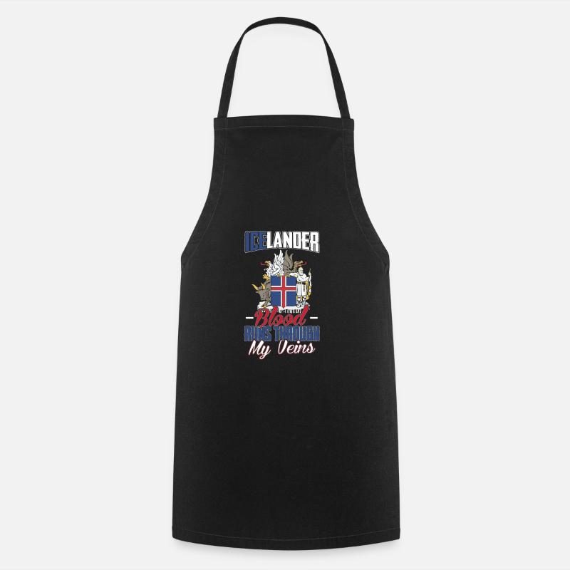 Islande - Tablier de cuisine - noir
