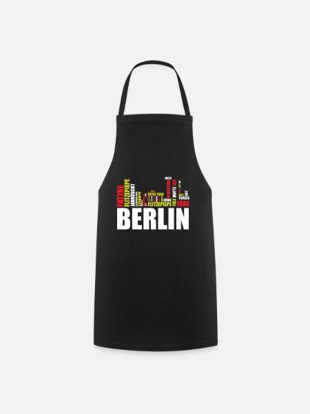 Berlin Dialekt Wörter Berliner Schnauze Geschen - Kochschürze - Schwarz