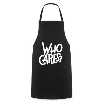 Who Cares? - Kochschürze - Schwarz - Vorne - AI Model Male 185 dark (185cm)