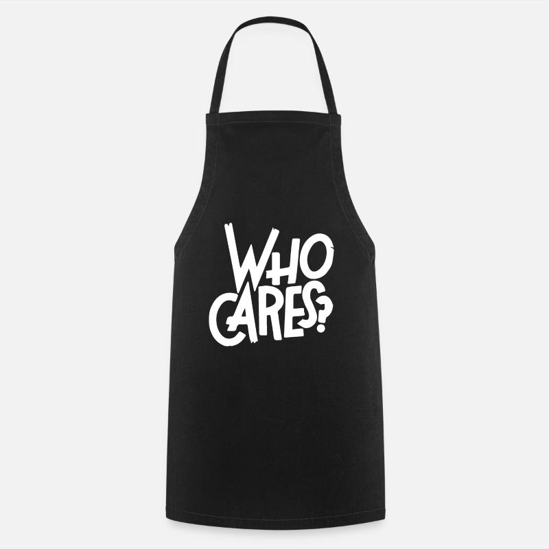 Who cares? - Cooking Apron - black