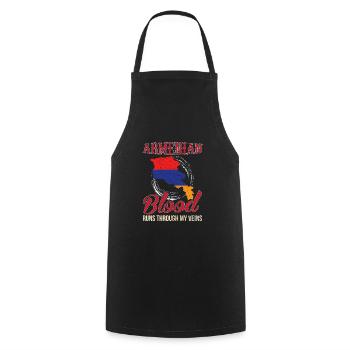 Armenia - Cooking Apron - black - Front - AI Model Male 185 dark (185cm)