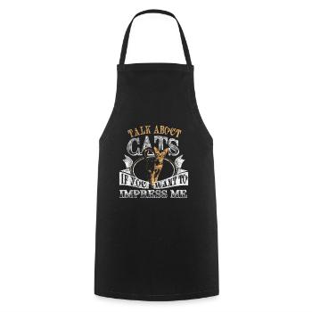 Chat Chats - Tablier de cuisine - noir - Devant - AI Model Male 185 dark (185cm)