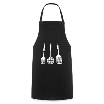 Les demi-braqueurs - Tablier de cuisine - noir - Devant - AI Model Male 185 dark (185cm)