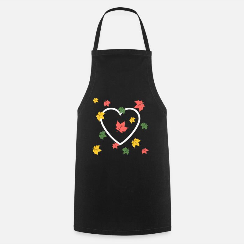 Automne Amour - Tablier de cuisine - noir