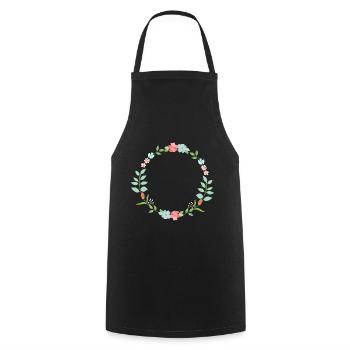 Garland spell - Cooking Apron - black - Front - AI Model Male 185 dark (185cm)