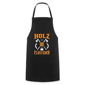 Holz Flüsterer - Kochschürze - Schwarz - Vorne - AI Model Male 185 dark (185cm)