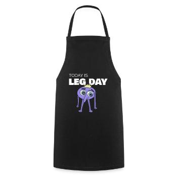 Fitnessstudio Today is Leg Day - Kochschürze - Schwarz - Vorne - AI Model Male 185 dark (185cm)