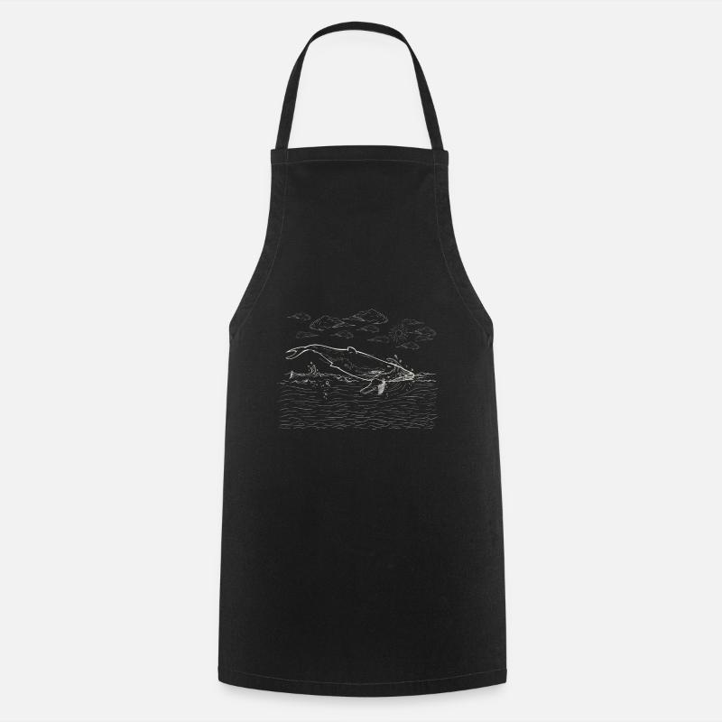 Wal Whale - Kochschürze - Schwarz