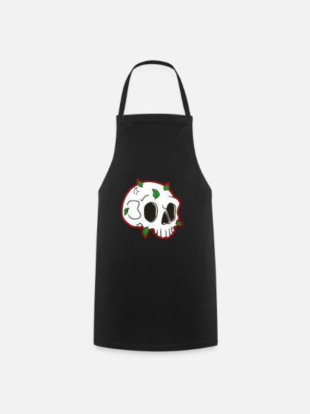 Totenkopf Design - Kochschürze - Schwarz
