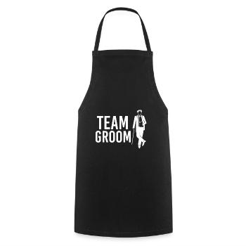 Team Groom - Tablier de cuisine - noir - Devant - AI Model Male 185 dark (185cm)