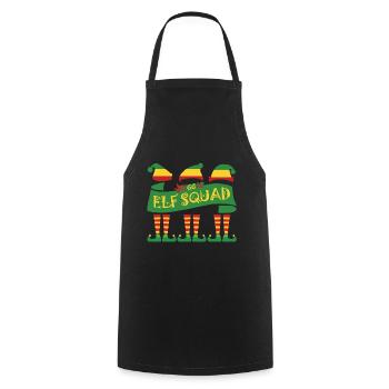 Reggae elf squad, christmas, funny, xmas, rasta - Cooking Apron - black - Front - AI Model Male 185 dark (185cm)